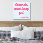 Pride and Prejudice Quote II - Stijlvolle stijl Canvas Afdruk (Insitu (Slaapkamer))