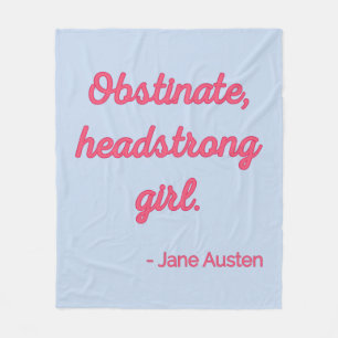 Pride and Prejudice Quote II - Stijlvolle stijl Fleece Deken