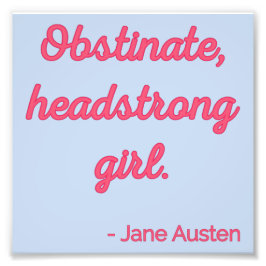 Pride and Prejudice Quote II - Stijlvolle stijl Foto Afdruk