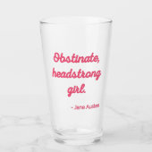 Pride and Prejudice Quote II - Stijlvolle stijl Glas (Voorkant)