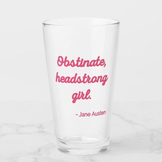 Pride and Prejudice Quote II - Stijlvolle stijl Glas (Voorkant)