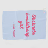 Pride and Prejudice Quote II - Stijlvolle stijl Golfhanddoek (Horizontaal)