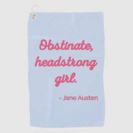 Pride and Prejudice Quote II - Stijlvolle stijl Golfhanddoek