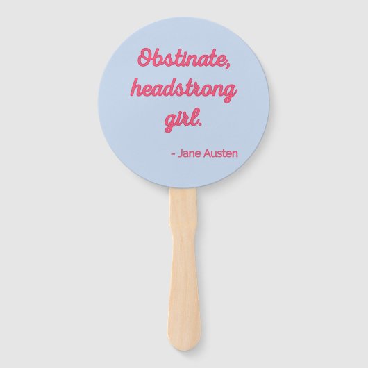 Pride and Prejudice Quote II - Stijlvolle stijl Handwaaier (Voorkant)