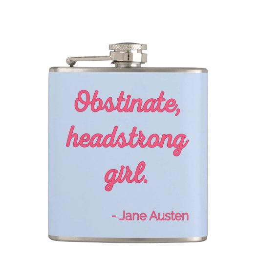 Pride and Prejudice Quote II - Stijlvolle stijl Heupfles (Voorkant)