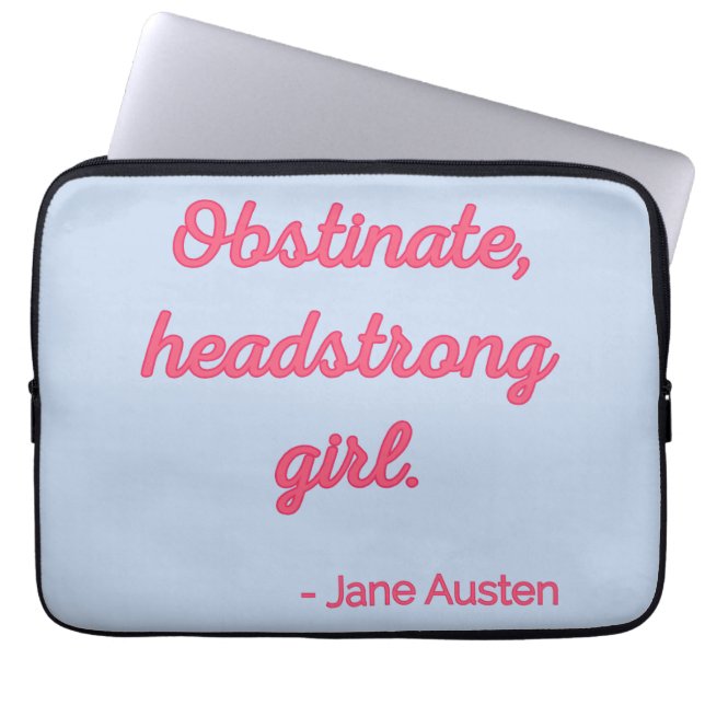 Pride and Prejudice Quote II - Stijlvolle stijl Laptop Sleeve (Voorkant)