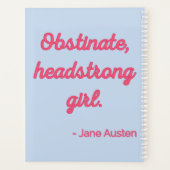 Pride and Prejudice Quote II - Stijlvolle stijl Planner (Achterkant)