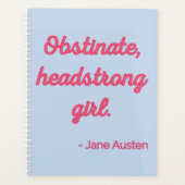 Pride and Prejudice Quote II - Stijlvolle stijl Planner (Voorkant)