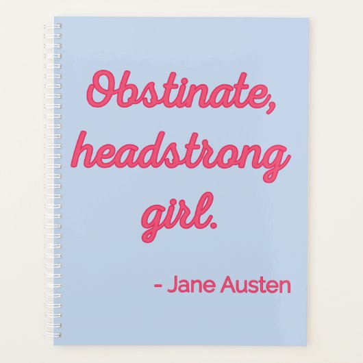 Pride and Prejudice Quote II - Stijlvolle stijl Planner (Voorkant)
