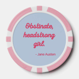 Pride and Prejudice Quote II - Stijlvolle stijl Poker Chips