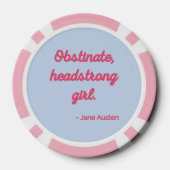 Pride and Prejudice Quote II - Stijlvolle stijl Poker Chips (Achterkant)