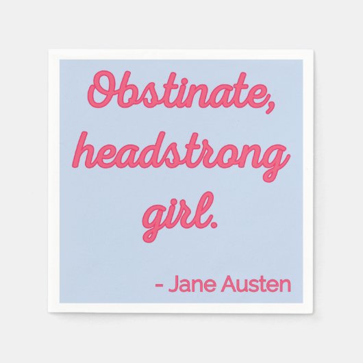 Pride and Prejudice Quote II - Stijlvolle stijl Servet (Voorkant)