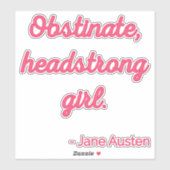Pride and Prejudice Quote II - Stijlvolle stijl Sticker (Vel)