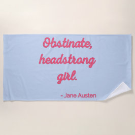 Pride and Prejudice Quote II - Stijlvolle stijl Strandlaken