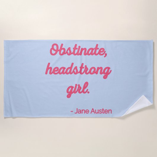 Pride and Prejudice Quote II - Stijlvolle stijl Strandlaken (Voorkant)