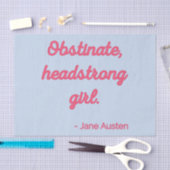 Pride and Prejudice Quote II - Stijlvolle stijl Tissuepapier (Craft)