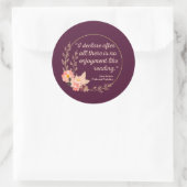 Pride and Prejudice Quote III - Cute Style Ronde Sticker (Tas)