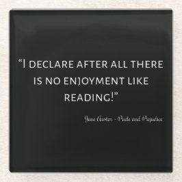 Pride and Prejudice Quote III Glazen Onderzetter