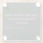 Pride and Prejudice Quote III Glazen Onderzetter (Achterkant)