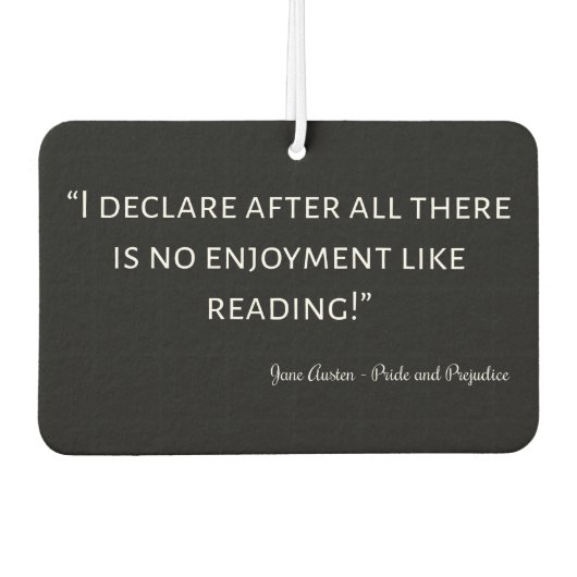 Pride and Prejudice Quote III Luchtverfrisser (Voorkant)