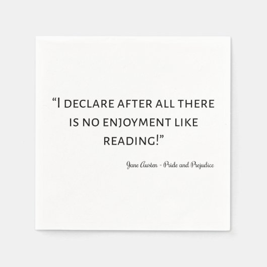 Pride and Prejudice Quote III Servet (Voorkant)