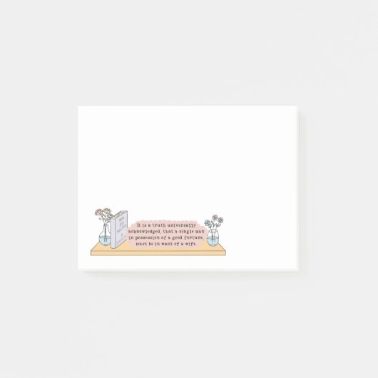 Pride and Prejudice Quote Post-it Notes (Voorkant)