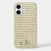 Pride and Prejudice Quotes gepersonaliseerd Case-Mate iPhone Case (Achterkant)
