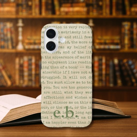 Pride and Prejudice Quotes gepersonaliseerd Case-Mate iPhone Case