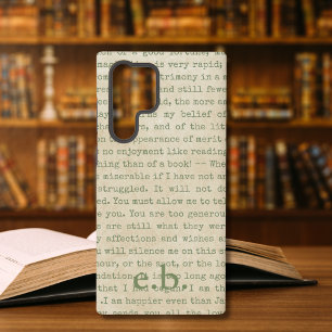 Pride and Prejudice Quotes gepersonaliseerd Samsung Galaxy Hoesje