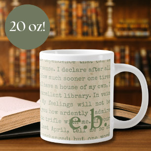 Pride and Prejudice Quotes Gepersonaliseerde Jumbo Grote Koffiekop