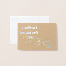Pride and Prejudice Romantische Quote Folie Kaarten
