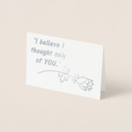 Pride and Prejudice Romantische Quote Folie Kaarten