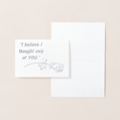 Pride and Prejudice Romantische Quote Folie Kaarten (Display)