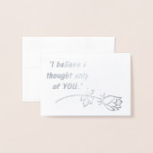 Pride and Prejudice Romantische Quote Folie Kaarten (Voorkant met envelop)