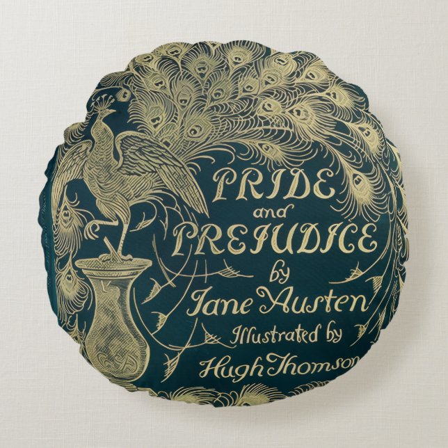 Pride and Prejudice Rond Kussen (Voorkant)