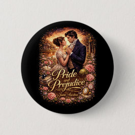 Pride and Prejudice Ronde Button 5,7 Cm