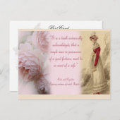 Pride and Prejudice Single Man, Jane Austen Briefkaart (Voorkant / Achterkant)