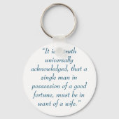 Pride and Prejudice Sleutelhanger (Achterkant)