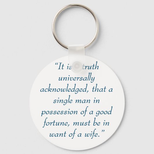 Pride and Prejudice Sleutelhanger (Achterkant)