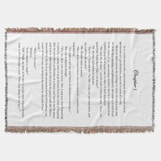 Pride and Prejudice Throw Blanket Deken