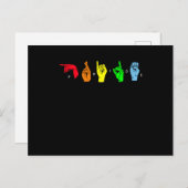 Pride ASL LGBTQ Sign Language Briefkaart (Voorkant / Achterkant)