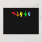 Pride ASL LGBTQ Sign Language Briefkaart (Voorkant)