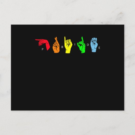 Pride ASL LGBTQ Sign Language Briefkaart (Voorkant)