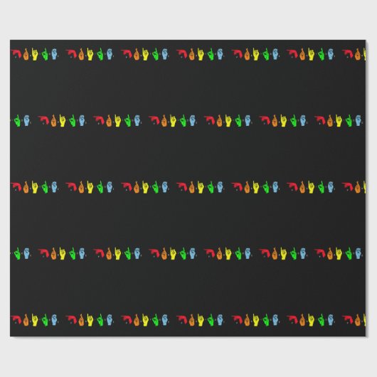 Pride ASL LGBTQ Sign Language Cadeaupapier (Vlak)