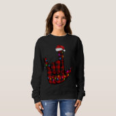 Pride ASL Merry Kerstgebarentaal Rood Geplakt Trui (Voorkant volledig)