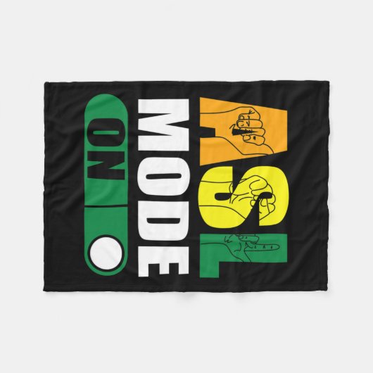 Pride ASL-modus op trotse handgebarentaal Fleece Deken (Voorkant (Horizontaal))