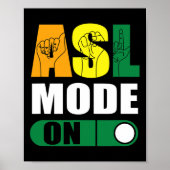 Pride ASL-modus op trotse handgebarentaal Poster (Voorkant)