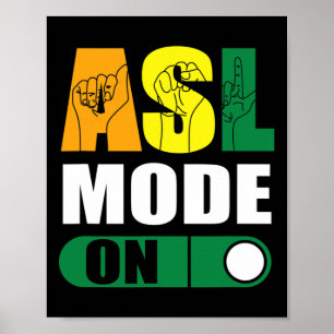 Pride ASL-modus op trotse handgebarentaal Poster