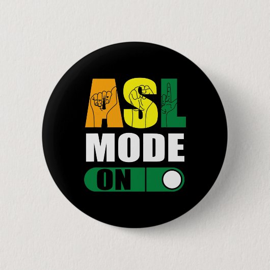 Pride ASL-modus op trotse handgebarentaal Ronde Button 5,7 Cm (Voorkant)