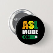 Pride ASL-modus op trotse handgebarentaal Ronde Button 5,7 Cm (Voorkant /achterkant)